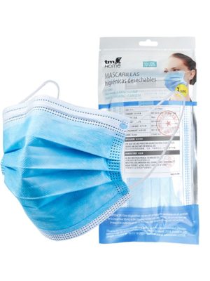 PROD MASCARILLA QUIRURGICA BO10 02 MASCARILLA QUIRUR. AZUL BO 10 UN.