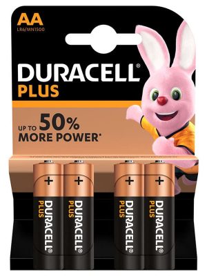 PROD PILA DURACELL PLUS AA PILA ALCALINA DURACELL PLUS AA BL 4 UN.