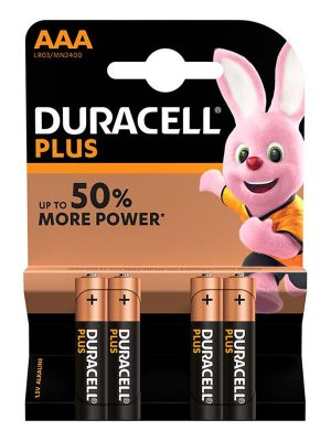 PROD PILA DURACELL PLUS AAA PILA ALCALINA DURACELL PLUS AAA BL 4 UN.